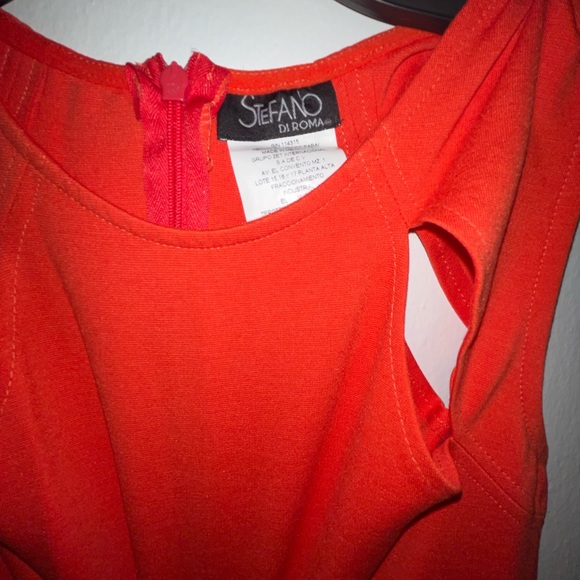 Stefano Di Roma Women’s Dress Bright Red Form Fitting - Picture 5 of 5